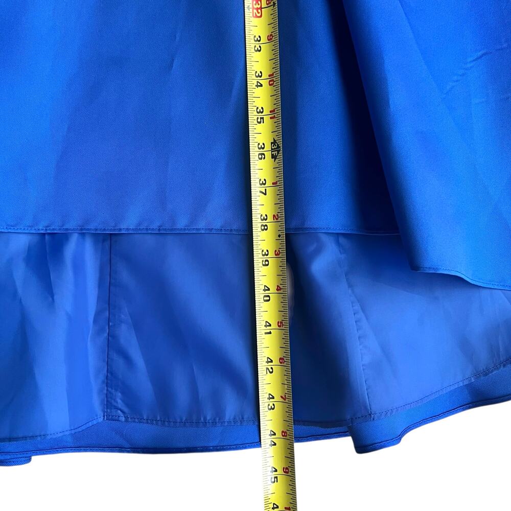 Adrianna Papell Royal Blue High-Low A-Line Satin Cocktail Dress Medium - Picture 4 of 10